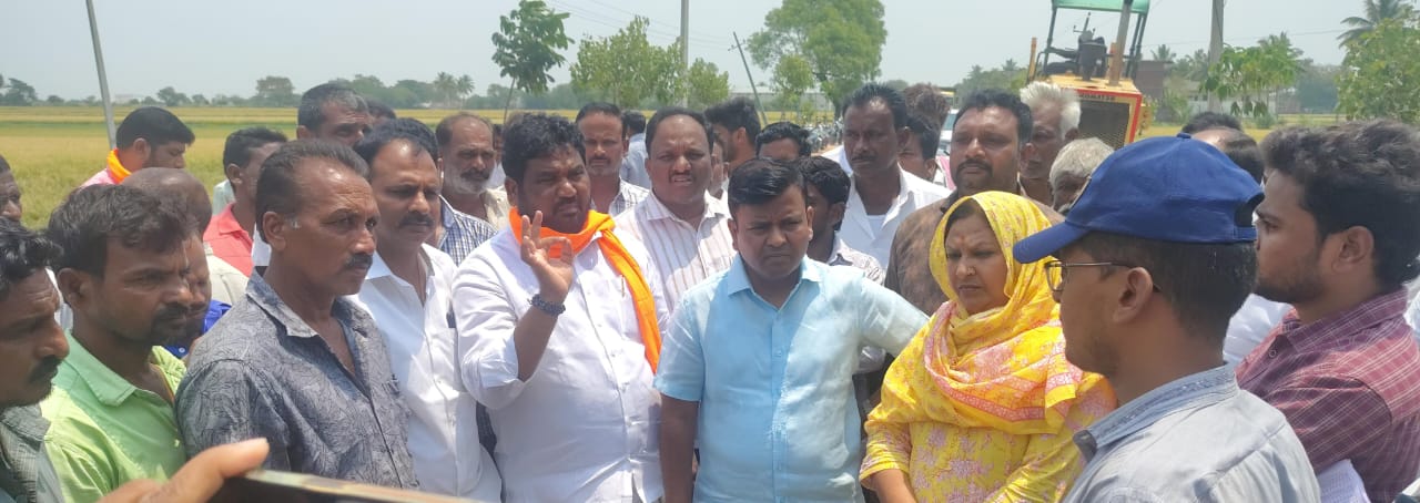 ಆಲಿಕಲ್ಲು ಮಳೆಯಿಂದಾಗಿ ಭತ್ತ ಹಾನಿಗೊಳಗಾದ ರೈತರಿಗೆ ಸರಕಾರ ಪ್ರತಿ ಎಕರೆಗೆ 50ಸಾವಿರ ರೂ. ಪರಿಹಾರ ನೀಡಬೇಕು.ಬಿಜೆಪಿ ಜಿಲ್ಲಾಧ್ಯಕ್ಷ ಬಸವರಾಜ ದಡೆಸೂಗೂರು