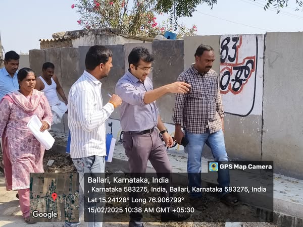 ಕುರುಗೋಡು: ಸಿಸಿ ಚರಂಡಿ ಕಾಮಗಾರಿ ವೀಕ್ಷಣೆ ಮಾಡಿದ ಜಿಪಂ ಸಿಇಒ ರಾಹುಲ್ ಶರಣಪ್ಪ ಸಂಕನೂರ