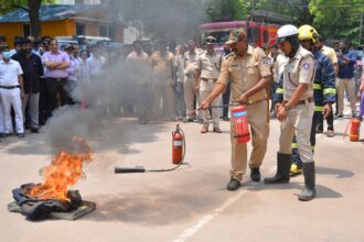 ಬಿಎಂಸಿಆರ್‌ಸಿ ಯಲ್ಲಿ ಅಣಕು ಪ್ರದರ್ಶನ; ಅಗ್ನಿ ಅವಘಡ ತಡೆಗಟ್ಟುವಿಕೆ ಕುರಿತು ಜಾಗೃತಿ