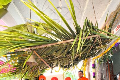 ಮಹಿಷಾಸುರಮರ್ದಿನಿ ದೇವಸ್ಥಾನದ ಕಳಸಾರೋಹಣ.