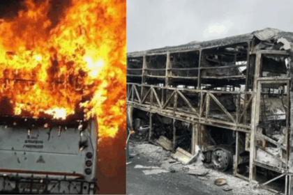 ಆಂಧ್ರದಲ್ಲಿ ಭೀಕರ ಅಪಘಾತ: ಹೊತ್ತಿ ಉರಿದ ಎಸಿ ಬಸ್, ಬೆಂಗಳೂರಿಗೆ ಬರುತ್ತಿದ್ದ 32 ಜನರು ಸಜೀವ ದಹನ!